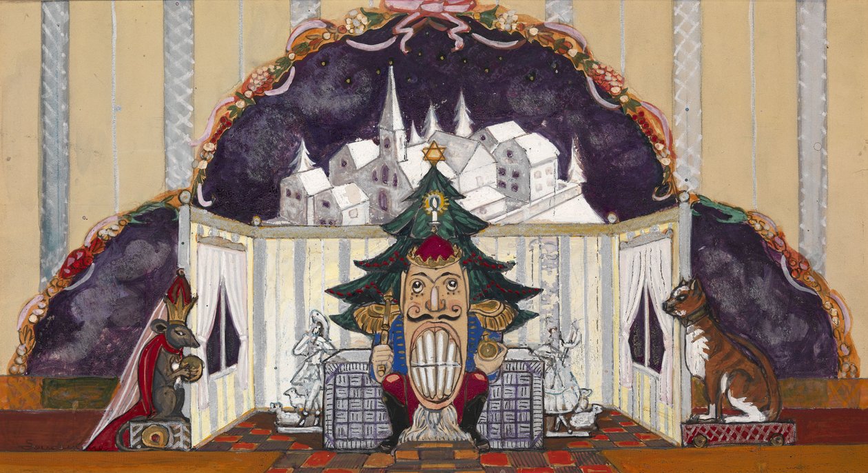 Bühnenbild für das Ballett Der Nussknacker von P. Tschaikowsky von Sergei Yurievich Sudeykin
