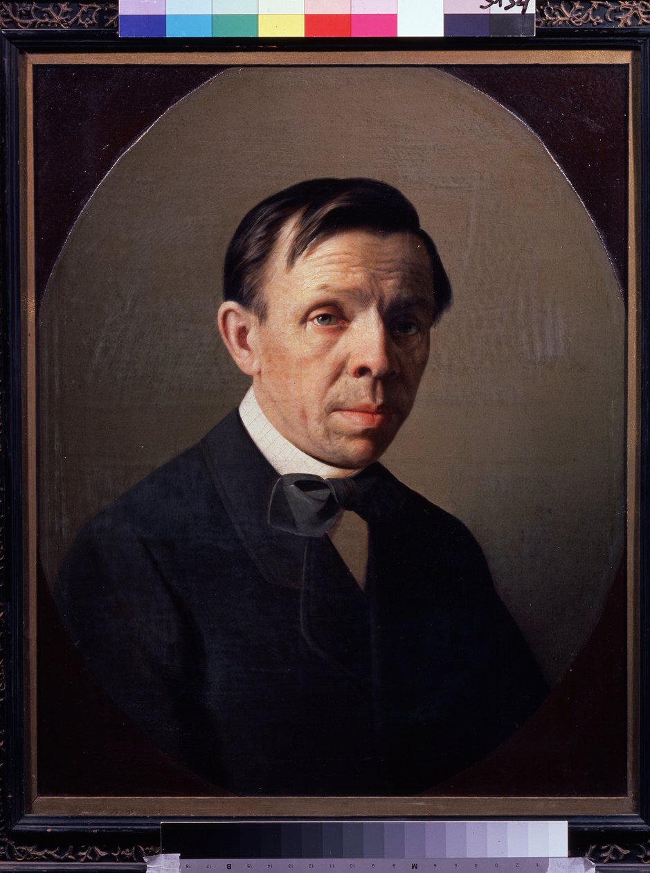 Porträt des Künstlers Sergey K. Zaryanko. Gemälde von Alexei Mikhailovich Kolesov (1834-1902), Öl auf Leinwand. Russische Kunst, Porträt des 19. Jahrhunderts. Staatliche Tretjakow-Galerie von Sergey Konstantinovich Zaryanko
