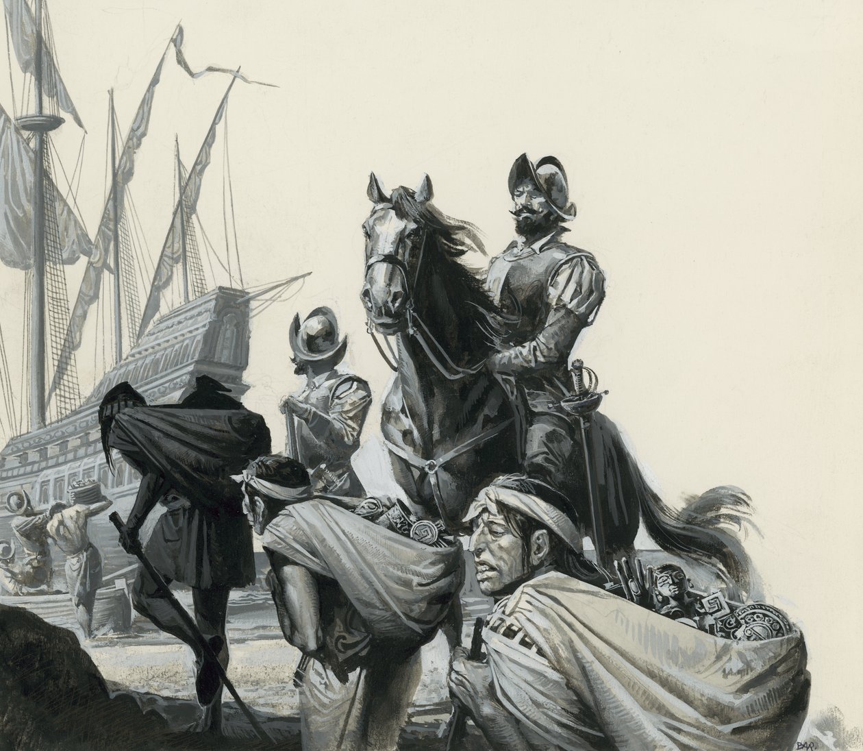 Francisco Pizarro und seine Konquistadoren von Severino Baraldi
