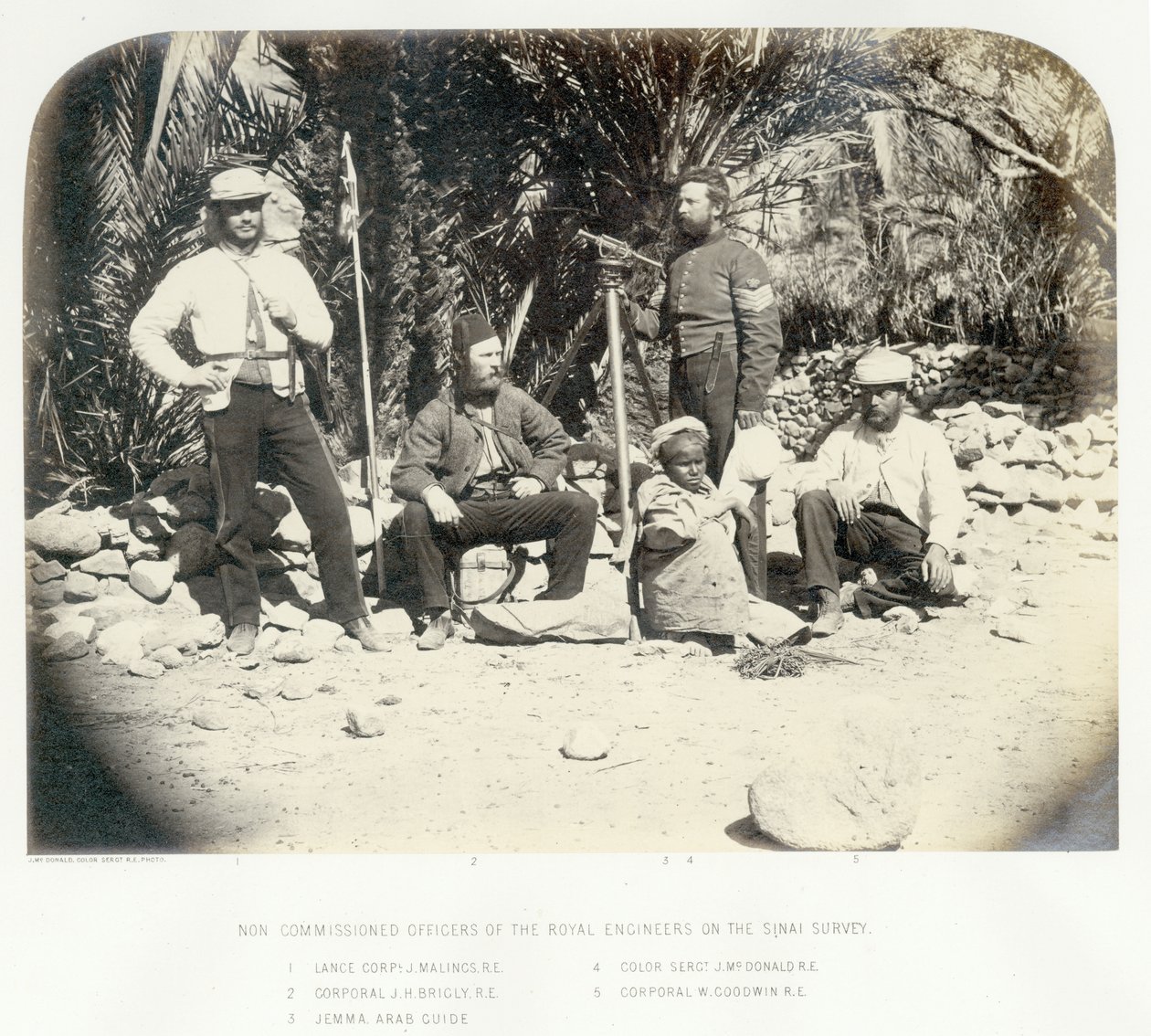 Unteroffiziere der Royal Engineers bei der Sinai-Expedition, 1868 von Sgt. James M. McDonald