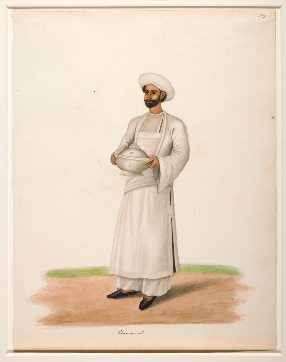 Khansama mit einer Terrine, ca. 1846 von Shaik Muhammad Amir of Karraya