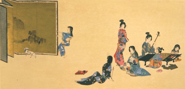 Gruppe von Frauen bei der Erholung, Illustration aus der Zeitschrift 