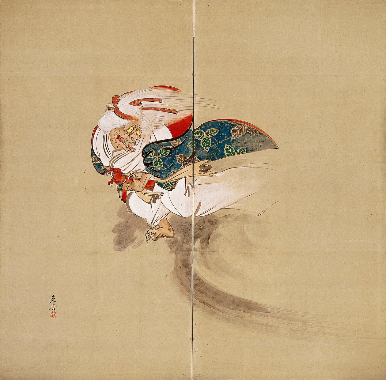 Ibaraki [rechts von einem Paar] von Shibata Zeshin