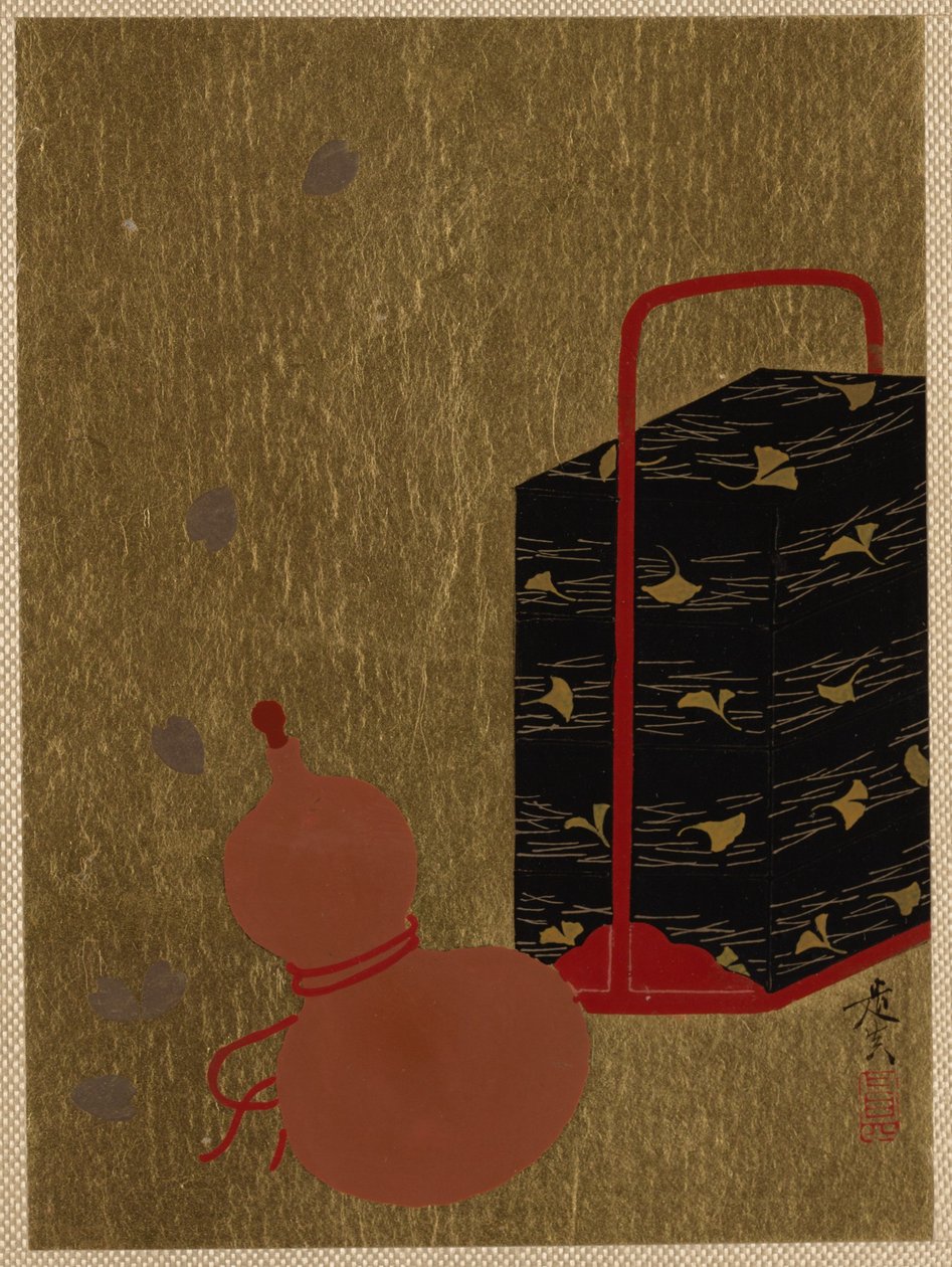 Lackdose und Kürbis von Shibata Zeshin