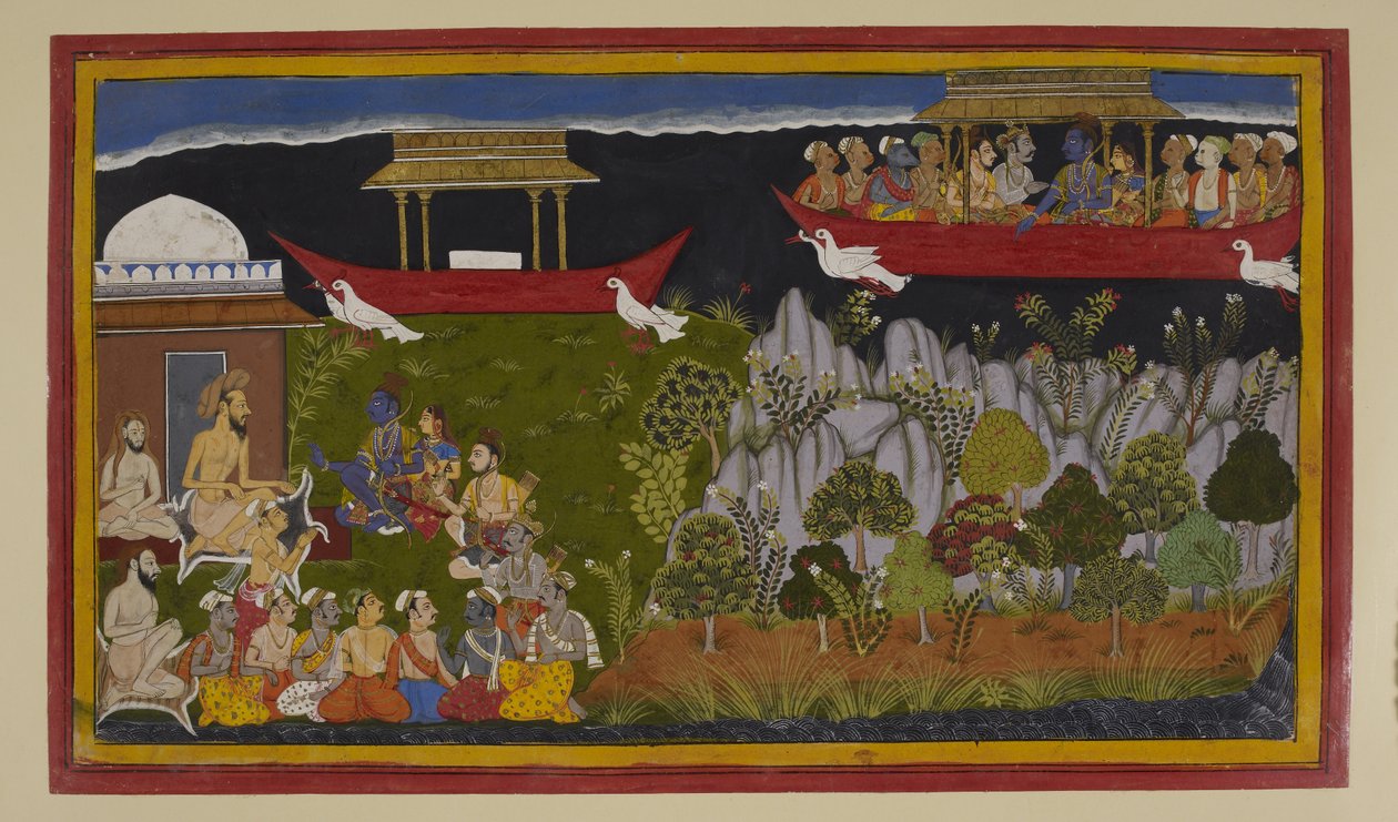 Rāma und Sītā erreichen Bharadvājas Einsiedelei, beenden ihr vierzehnjähriges Exil von S?hibdin S?hibdin