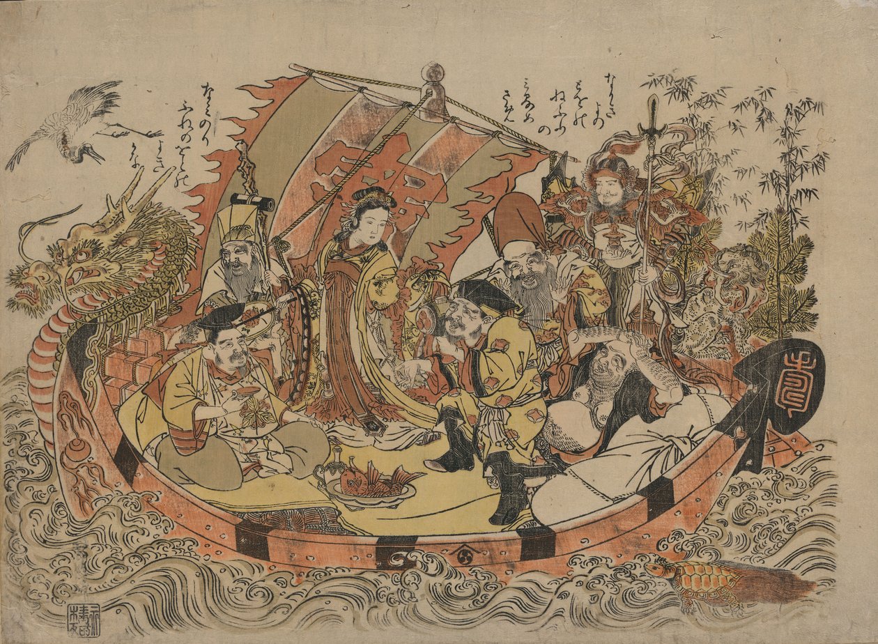 Die sieben Glücksgötter, zwischen 1775 und 1780 von Shigemasa Kitao