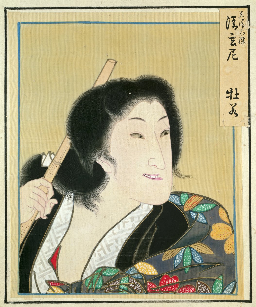 Blatt aus dem Album der Schauspielerporträts, ca. 1790-1810 von Shorakusai