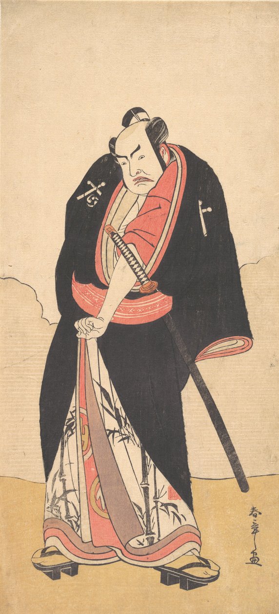 Kabuki-Schauspieler Nakamura Sukegoro II als Kaminari Shokuro, 2. Monat, 1780 von Shunsho