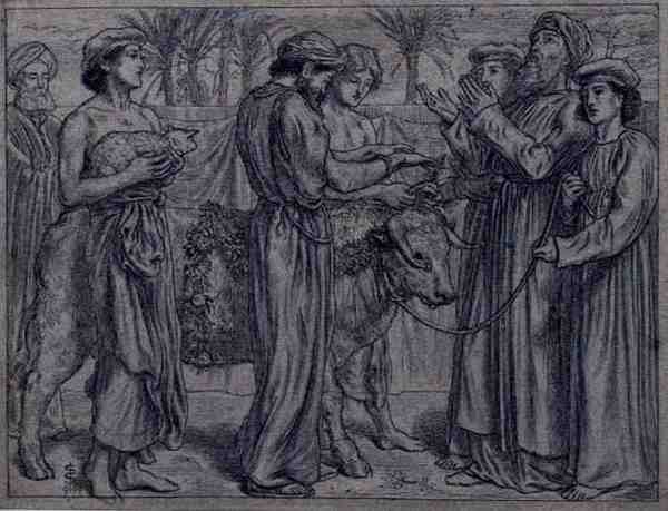 Das erste Opfer Aarons von Simeon Solomon