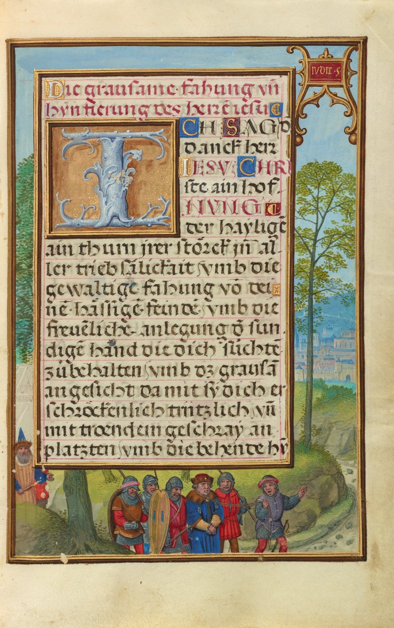 Rand mit der Verhaftung von Achior von Simon Bening