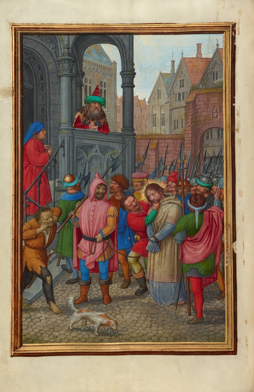 Christus wird von Herodes zu Pilatus geführt von Simon Bening