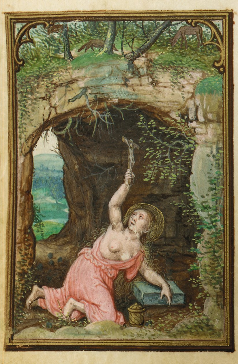 Folio aus einem Miniatur-Stundenbuch, Gebrauch von Rom, Brügge, 1530-35 von Simon Bening