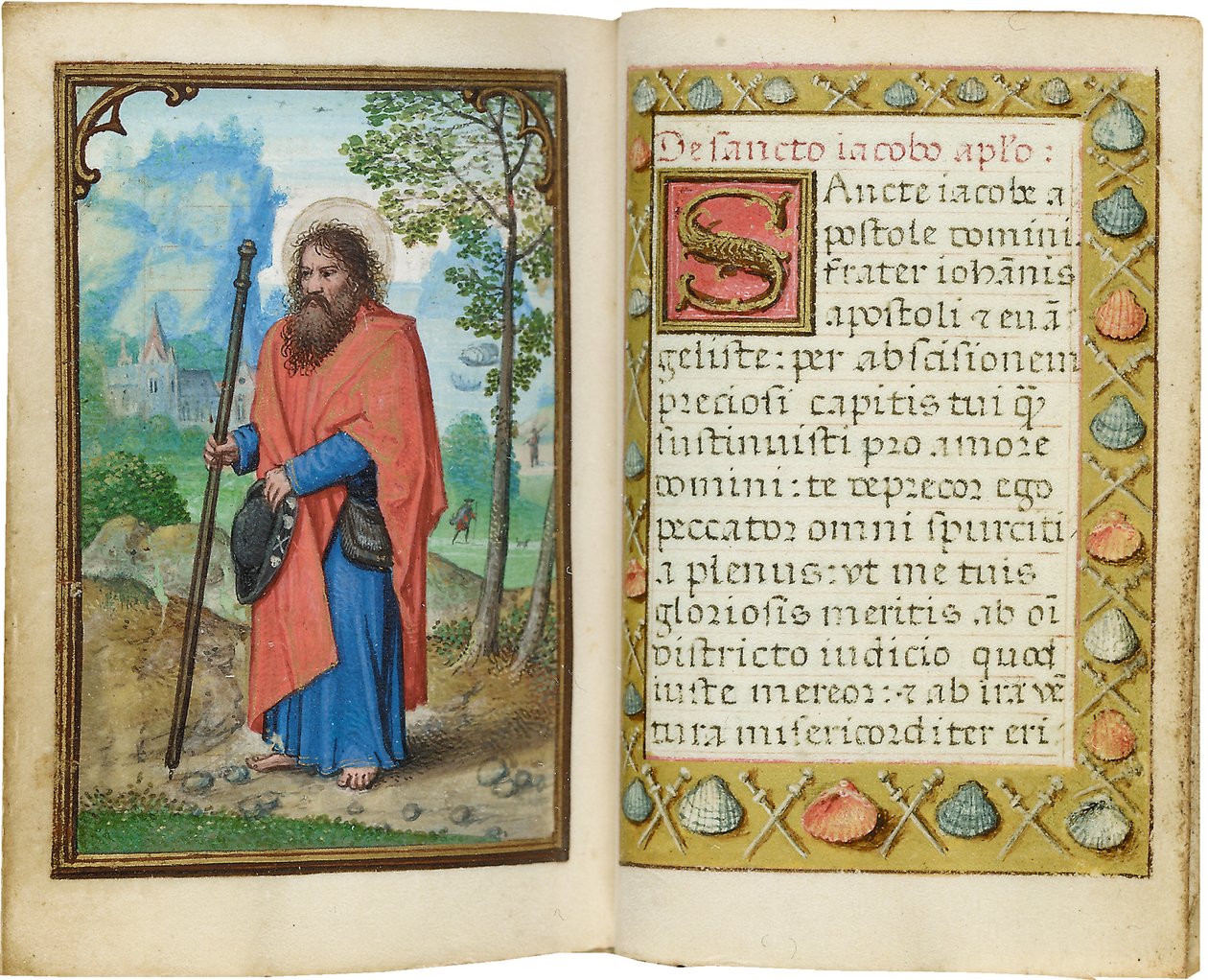 Folio aus einem Miniatur-Stundenbuch, Gebrauch von Rom, Brügge, 1530-35 von Simon Bening