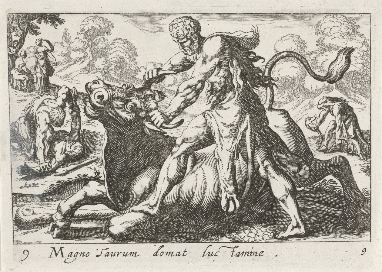 Herkules im Kampf mit Acheloüs von Simon Frisius