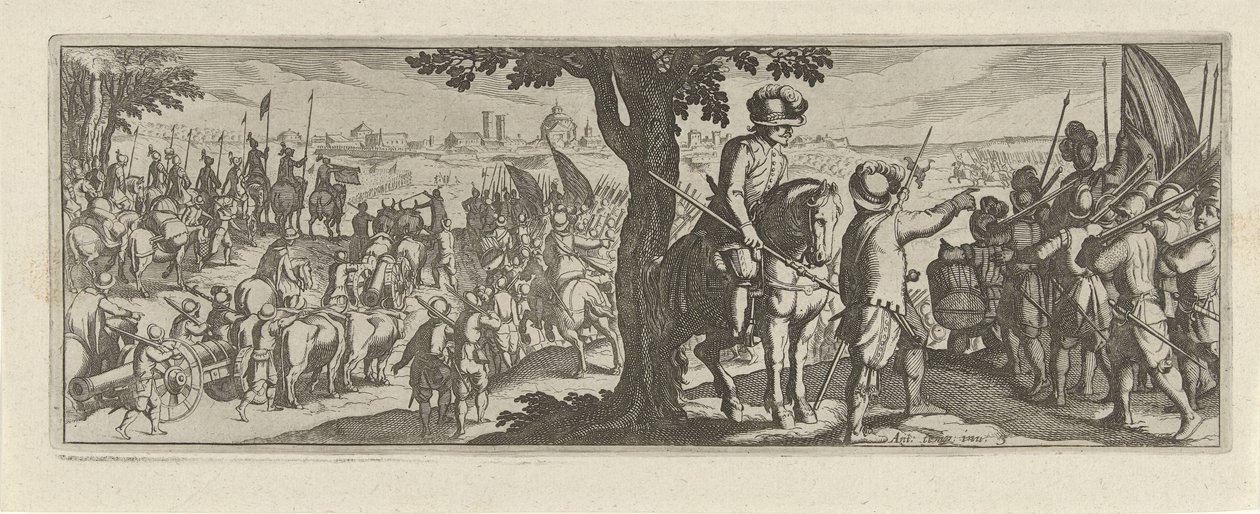 Zwei Soldaten unter einem Baum (Cavalerie) von Simon Frisius