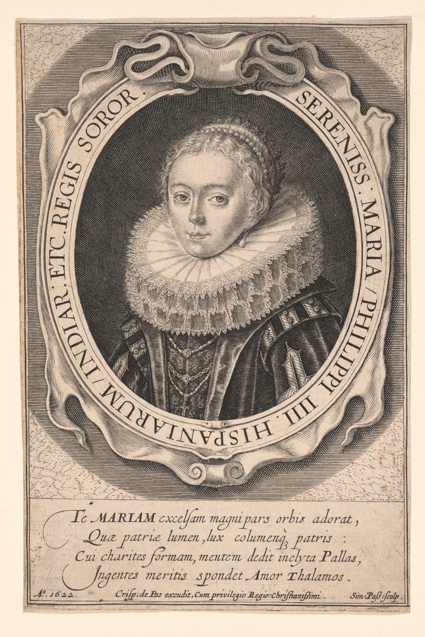 Maria von Österreich, Infantin von Spanien von Simon van de Passe