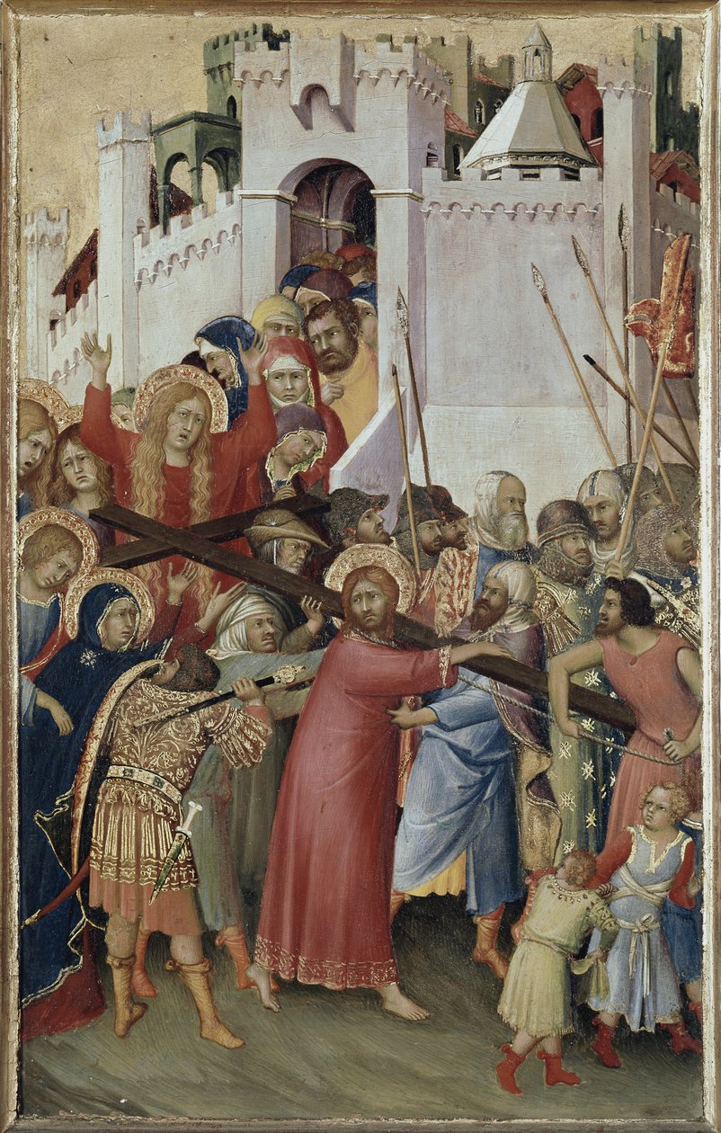 Polyptychon Orsini: Christus trägt das Kreuz von Simone Martini