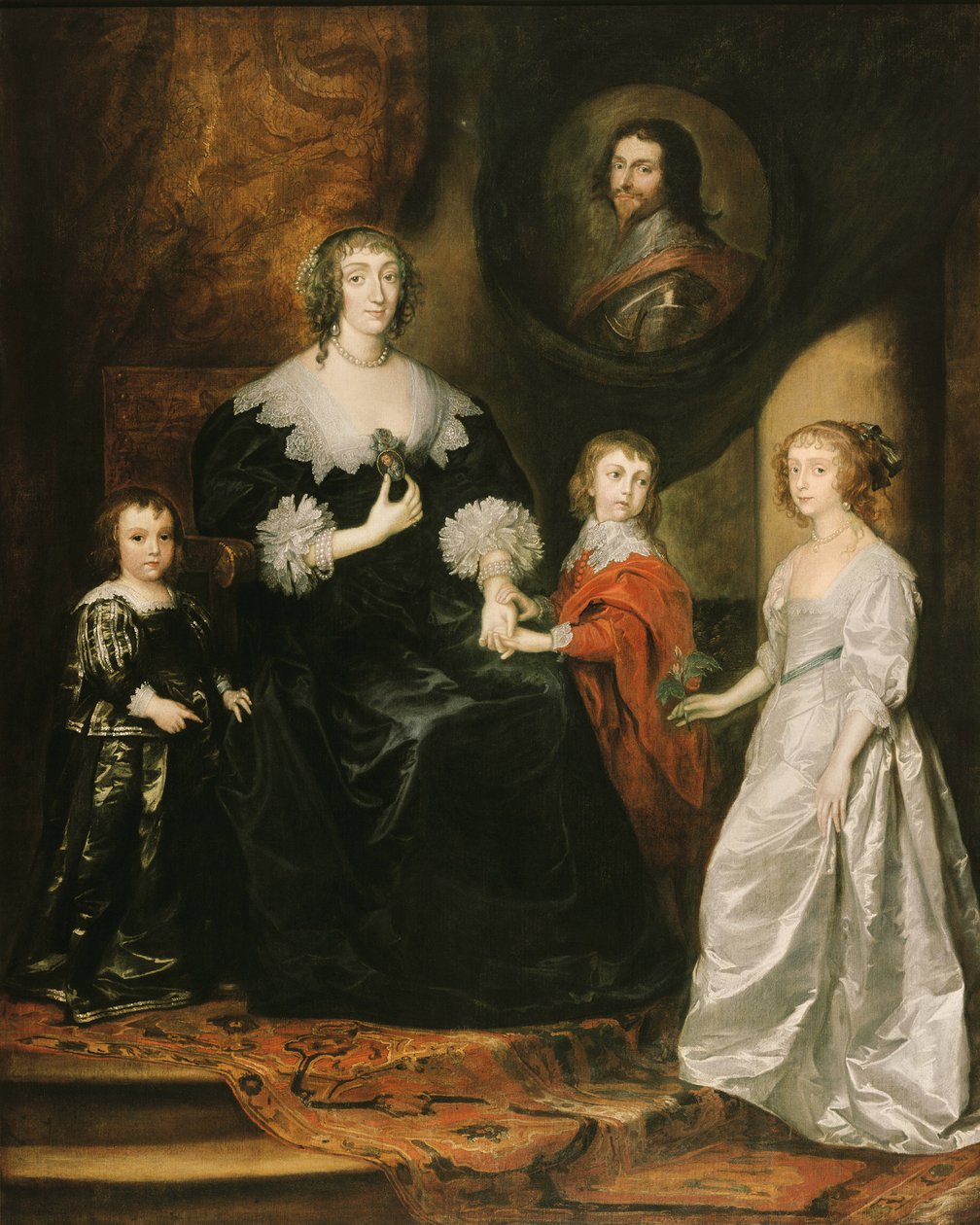 Porträt der Witwe des Herzogs von Buckingham und ihrer Kinder, 1633 von Sir Anthony van Dyck