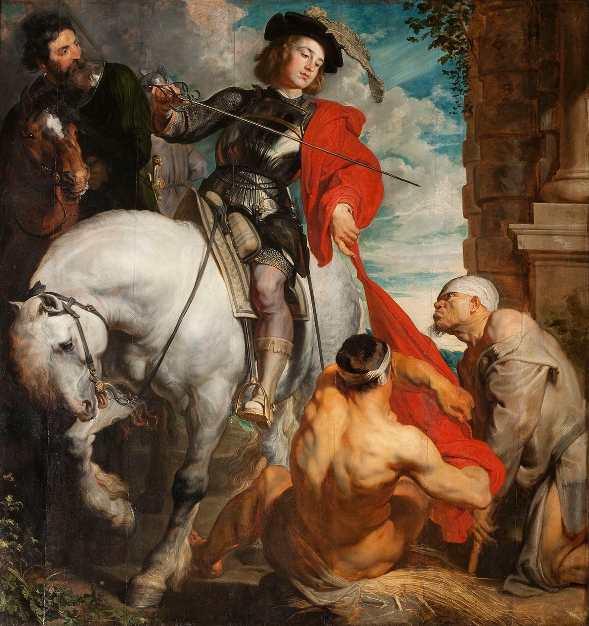 Der heilige Martin teilt seinen Mantel, 1625 von Sir Anthony van Dyck