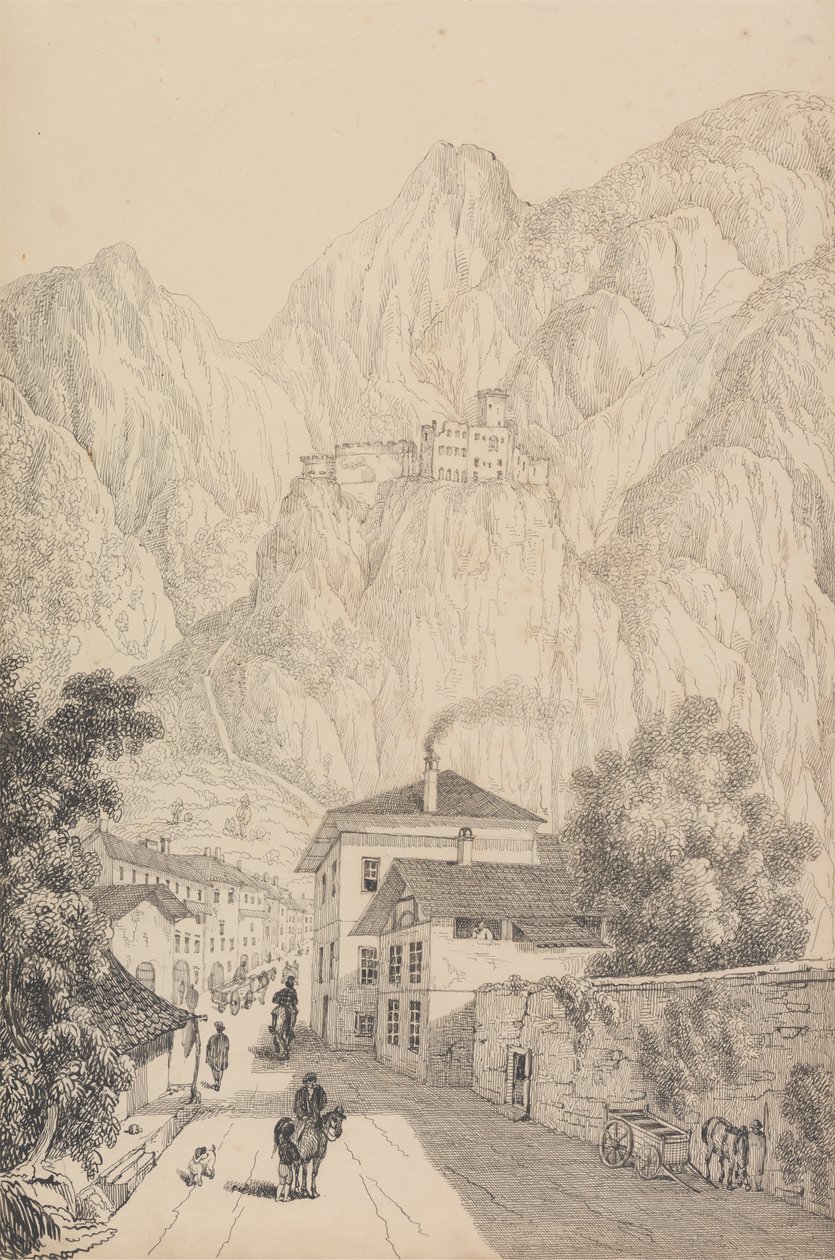 Album mit 30 Ansichten in Tirol und Italien: Schloss Salurn nahe der Stadt von Sir Charles D