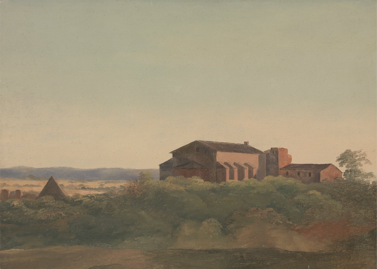 Ansicht der Kirche S. Sabina und der Cestius-Pyramide, Rom von Sir Charles Lock Eastlake