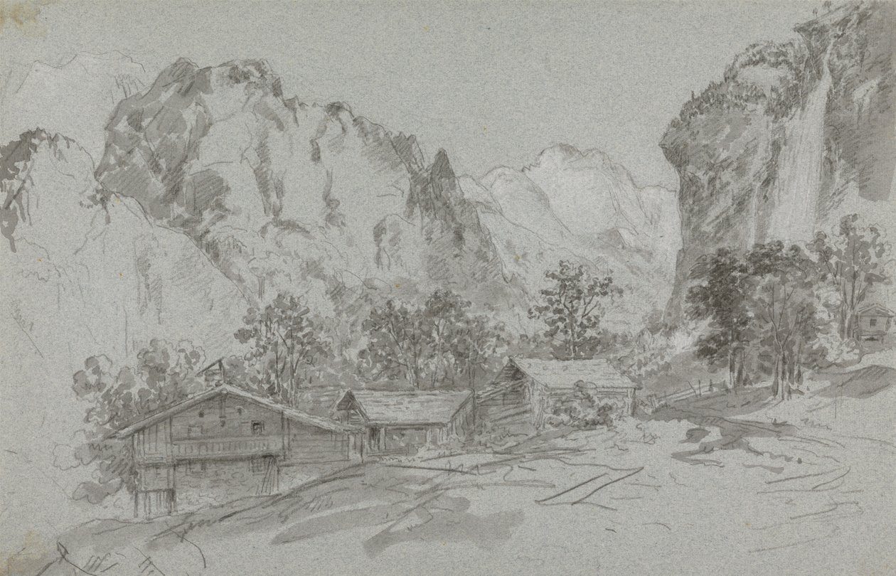Vom Fenster des Gasthauses in Lauterbraun von Sir George Howland Beaumont seventh Baronet