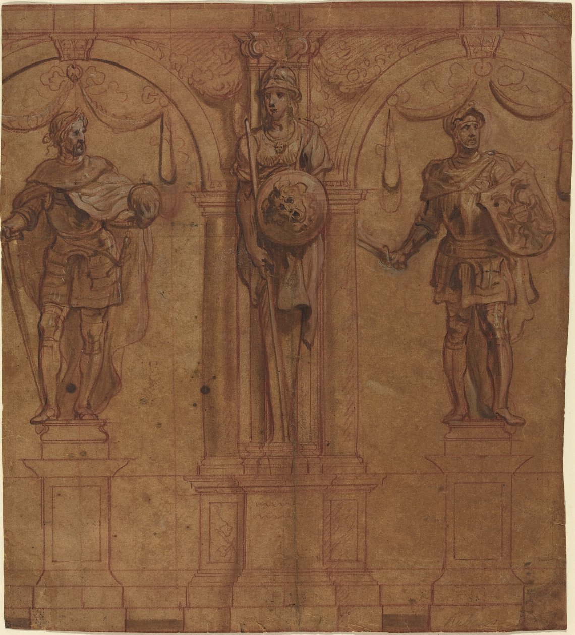 Rudolf I. und Albert I. mit Pallas von Sir Peter Paul Rubens and Theodoor van Thulden
