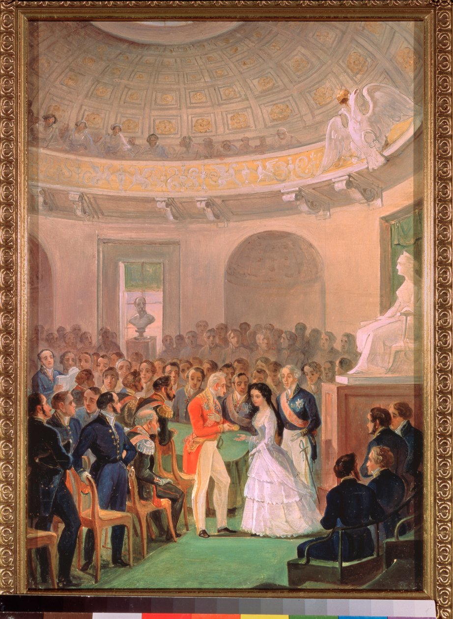 Selbstporträt während der Verleihung einer Goldmedaille in der Akademie der Künste von Sofia Vasilyevna Sukhovo Kobylina