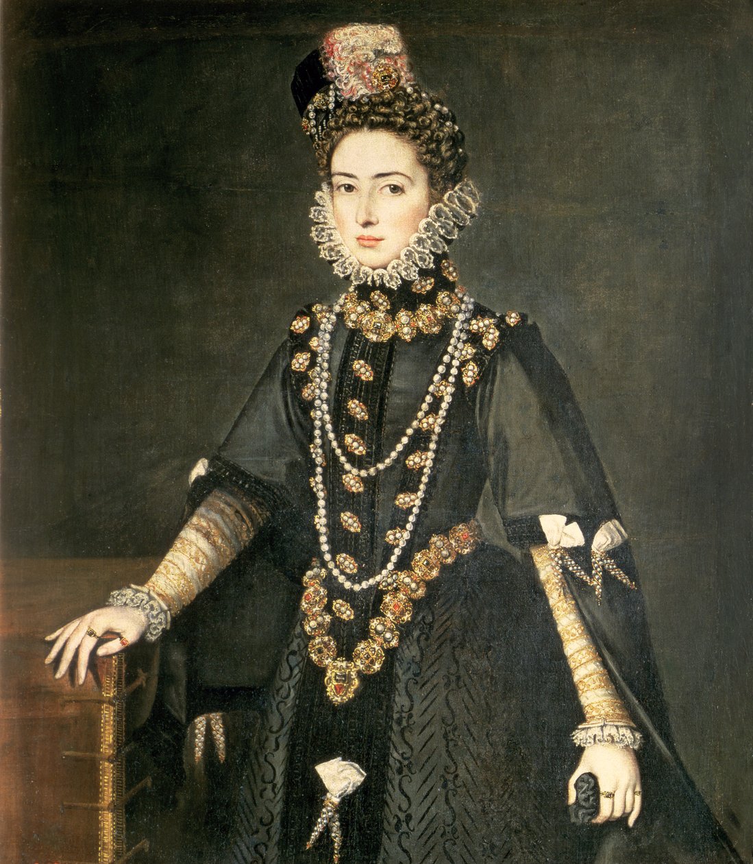 Infanta Catalina Micaela, Herzogin von Savoyen (1567-97), Tochter von Philipp II. von Spanien (1527-98) und Isabella von Valois (1545-68), verheiratet mit Karl Emanuel, Herzog von Savoyen, 1584 von Sofonisba Anguissola