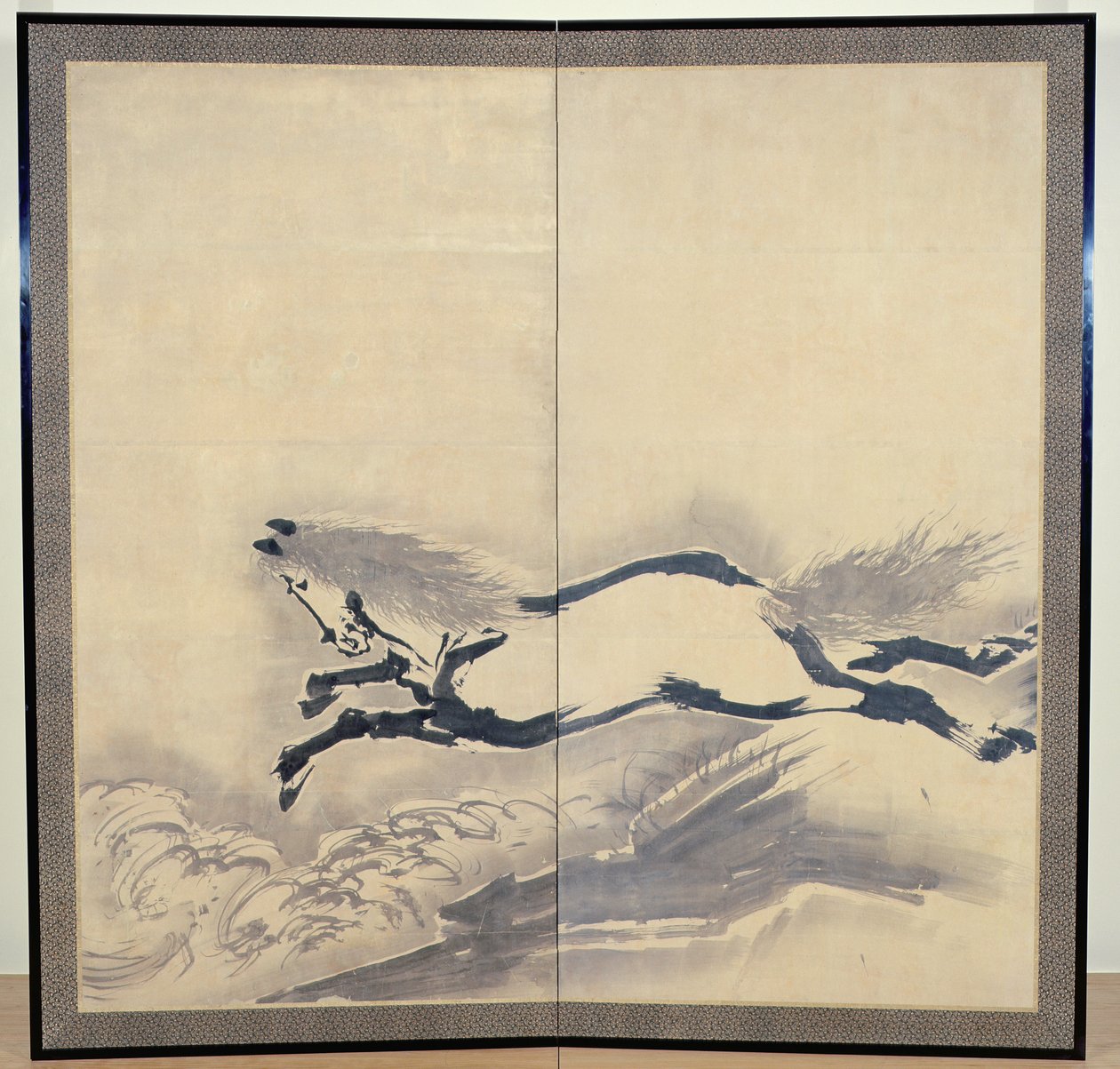 Pferdespringen, Japanisch, Edo-Periode, ca. 18. Jahrhundert von Soga Shohaku