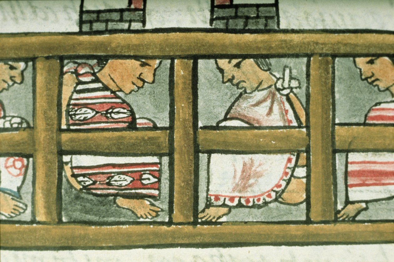 Ms Palat. 218-220 Buch IX Aztekische Gefangene, aus dem 