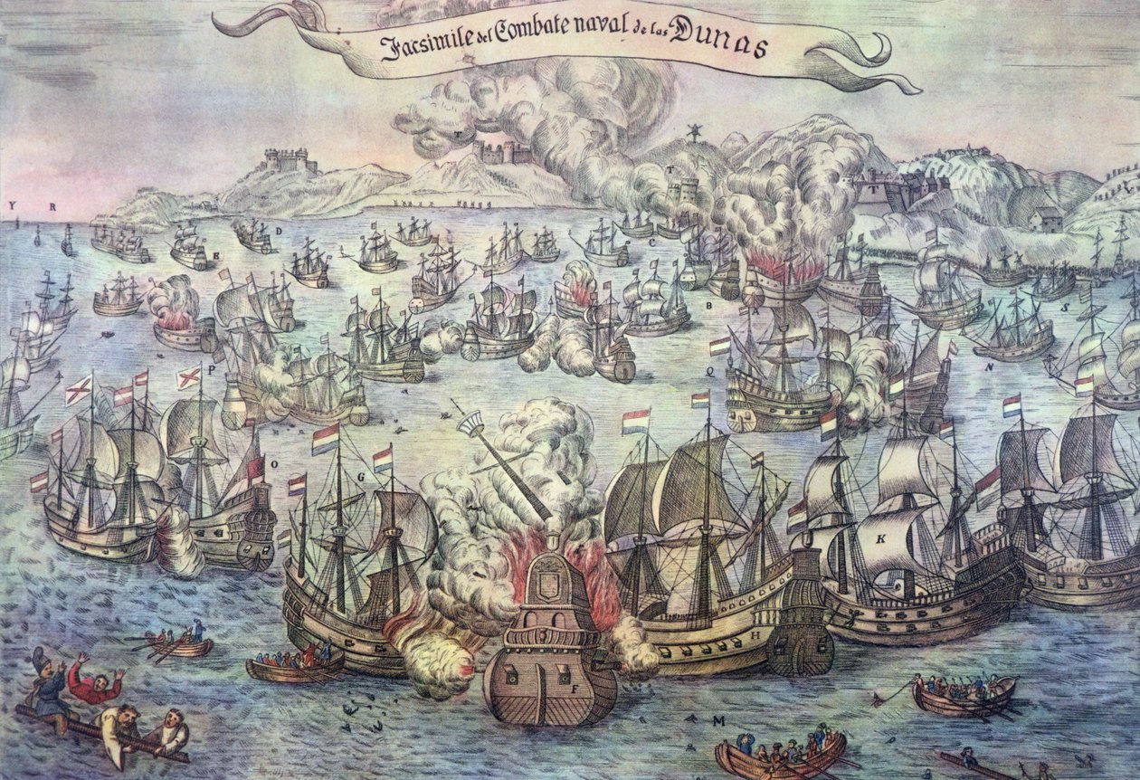 Schlacht bei den Downs, 21. Oktober 1639 von Spanish School