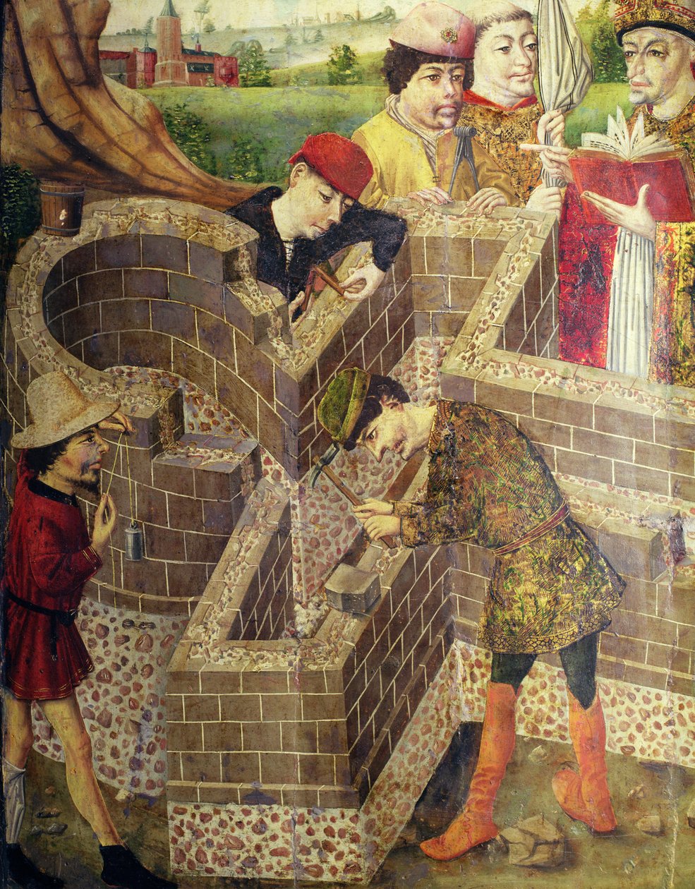 Bau einer Kirche, Detail aus 