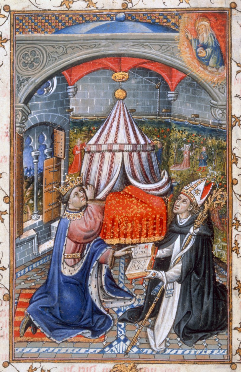Andachten für Morgen und Abend, aus dem Gebetbuch von Alfonso V. von Aragon, 1442 von Spanish School