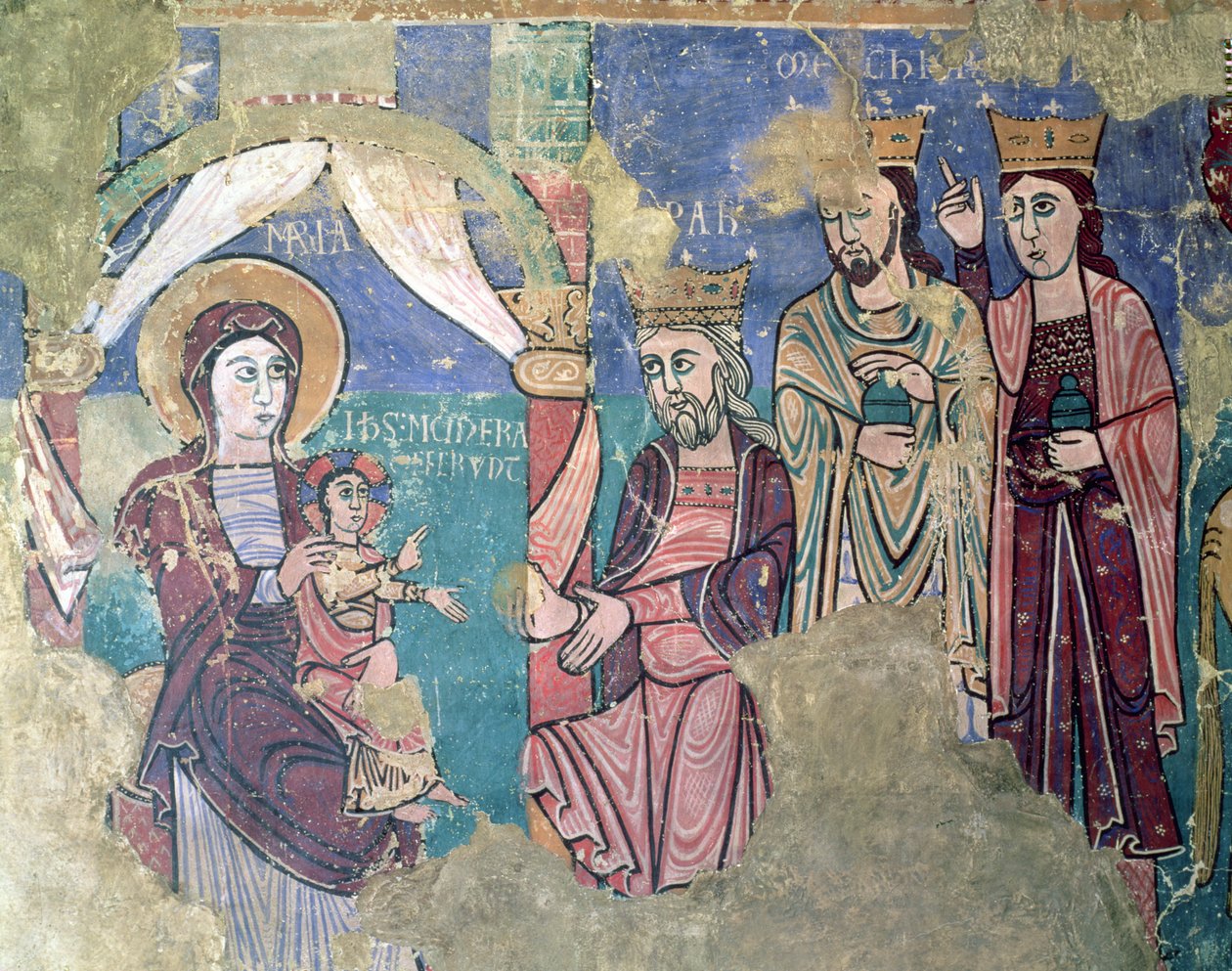 Epiphanie-Wandgemälde aus der Kirche in Navasa, Huesca von Spanish School
