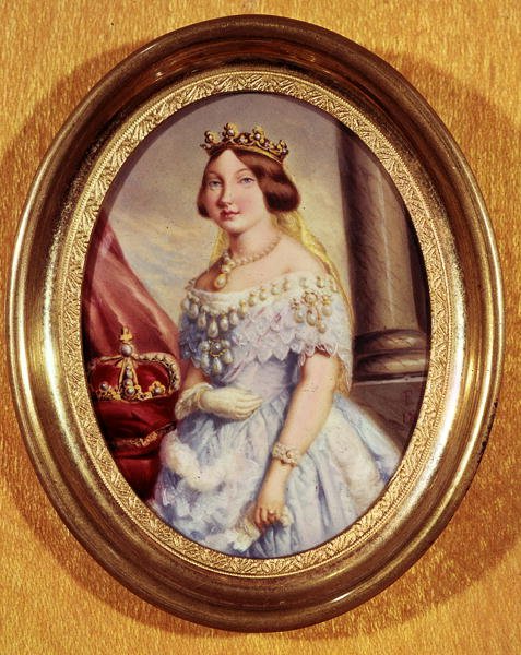 Miniaturporträt von Königin Isabella II (1830-1904) von Spanish School