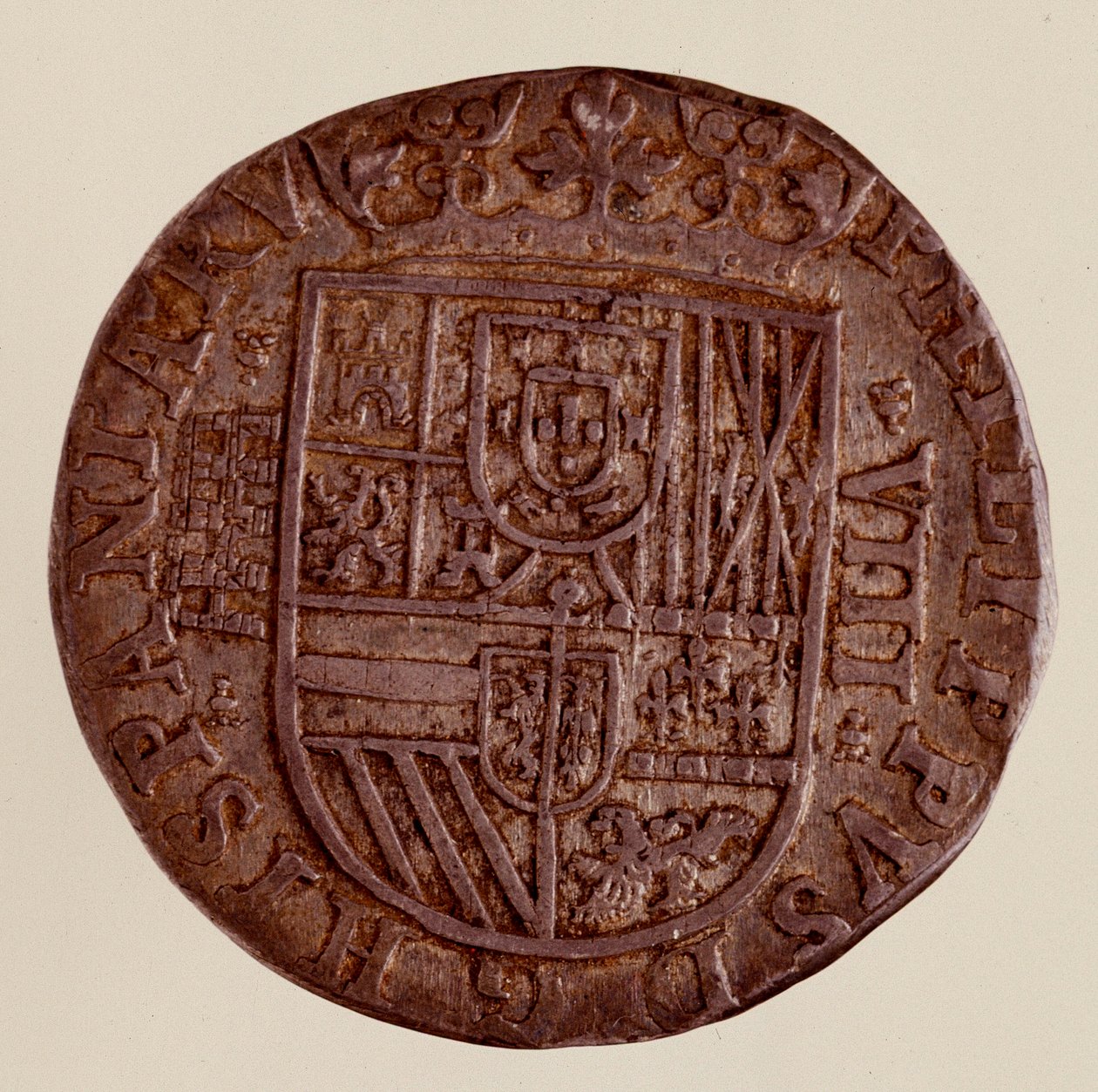 Silbermünze (8 Reales) aus Spanien: Herrschaft von Philipp II (1556-1598) 1589 Neapel, Museo Archeologico von Spanish School