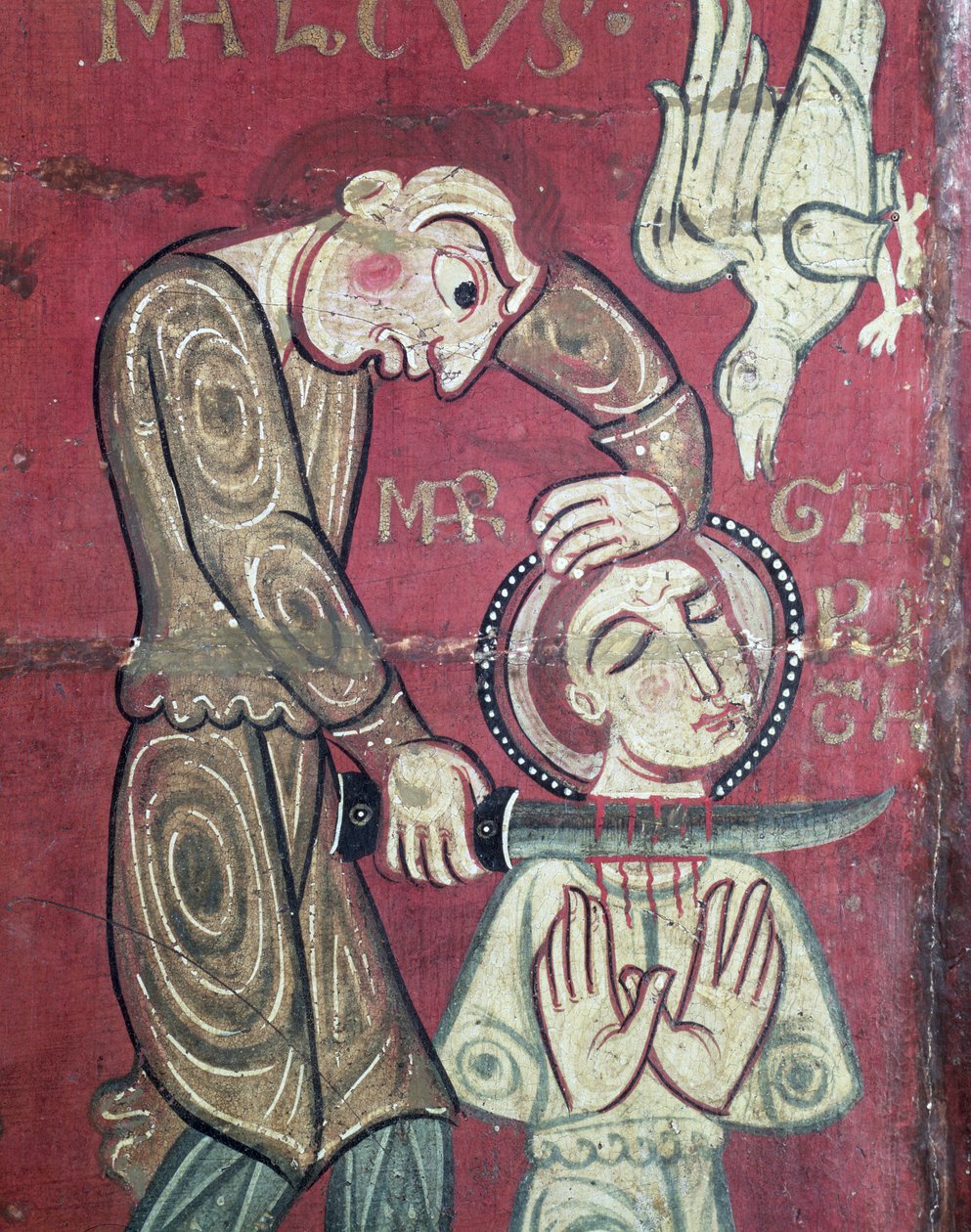 Das Martyrium der Heiligen Margareta von Antiochia, Detail vom Altarfrontal aus dem Kloster Santa Margarida de Vilaseca von Spanish School