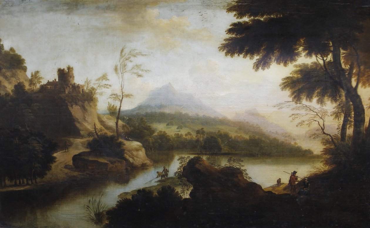 Ein Capriccio mit dem Adlernest am Horizont von Sr. Circle of George Barret