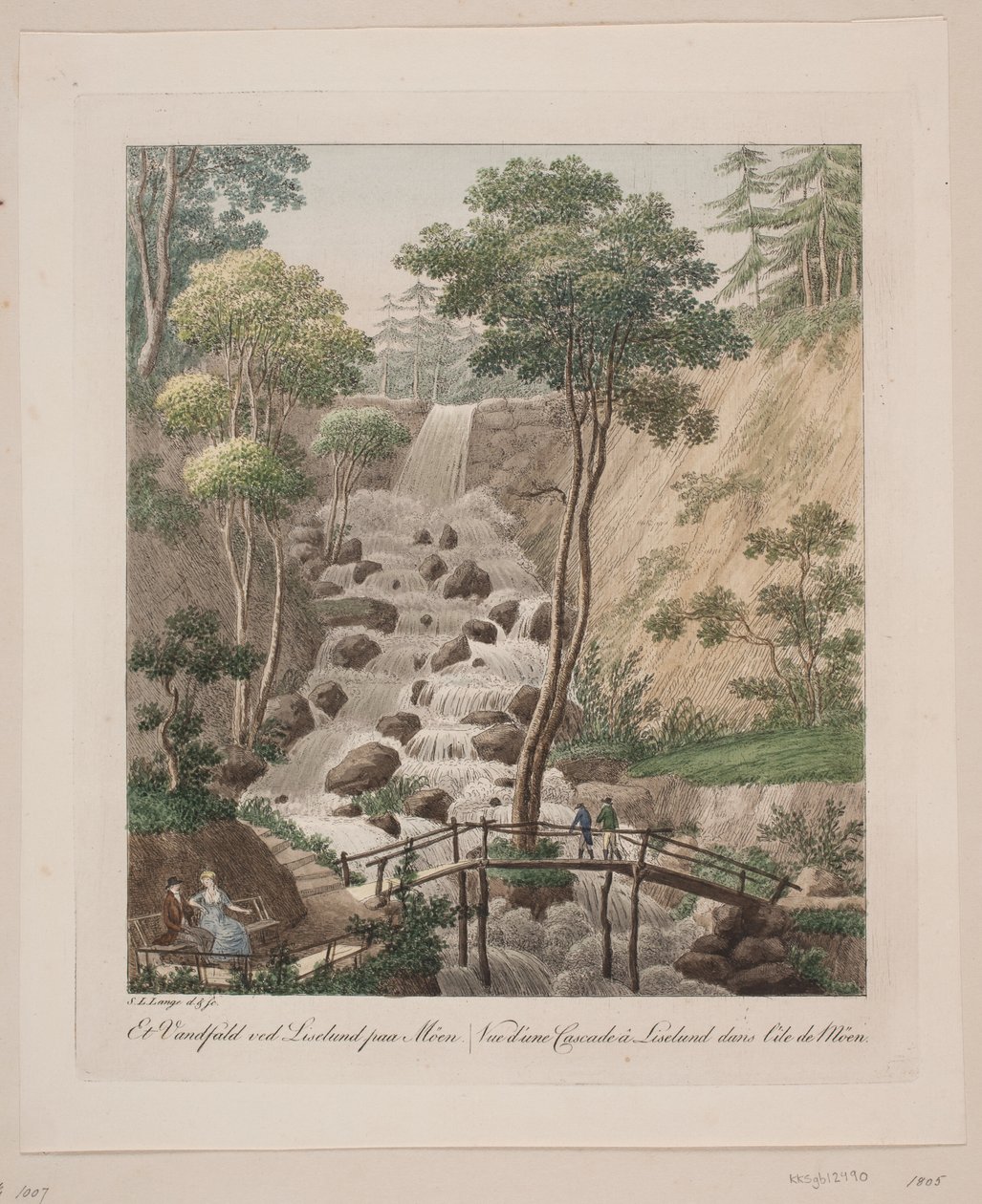Ein Wasserfall bei Liselund auf Møn von Søren L. Lange