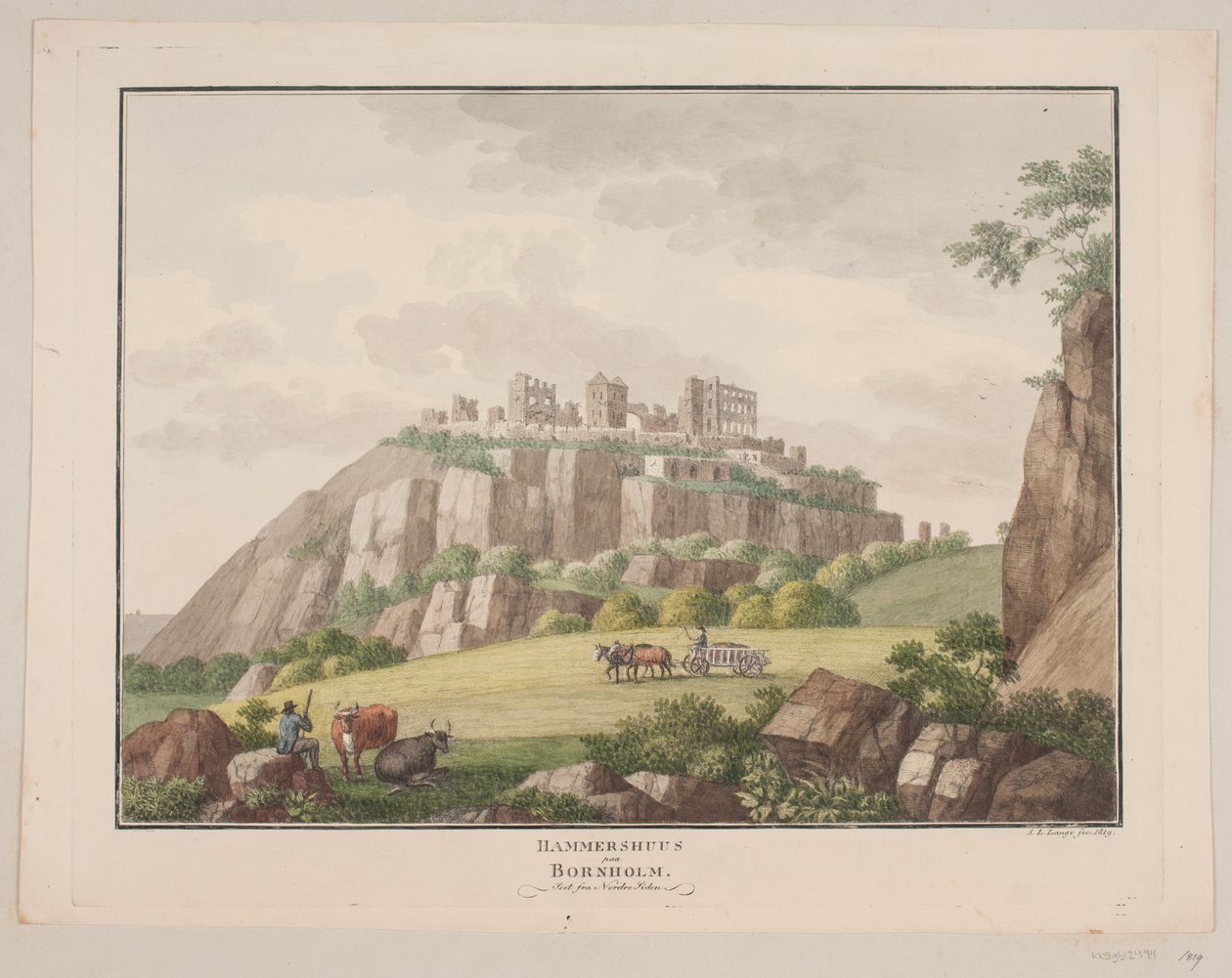 Hammershus auf Bornholm. Von der Nordseite gesehen von Søren L. Lange