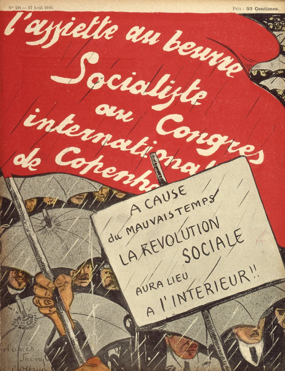 Wegen schlechten Wetters wird die soziale Revolution drinnen stattfinden, Titelseite aus L