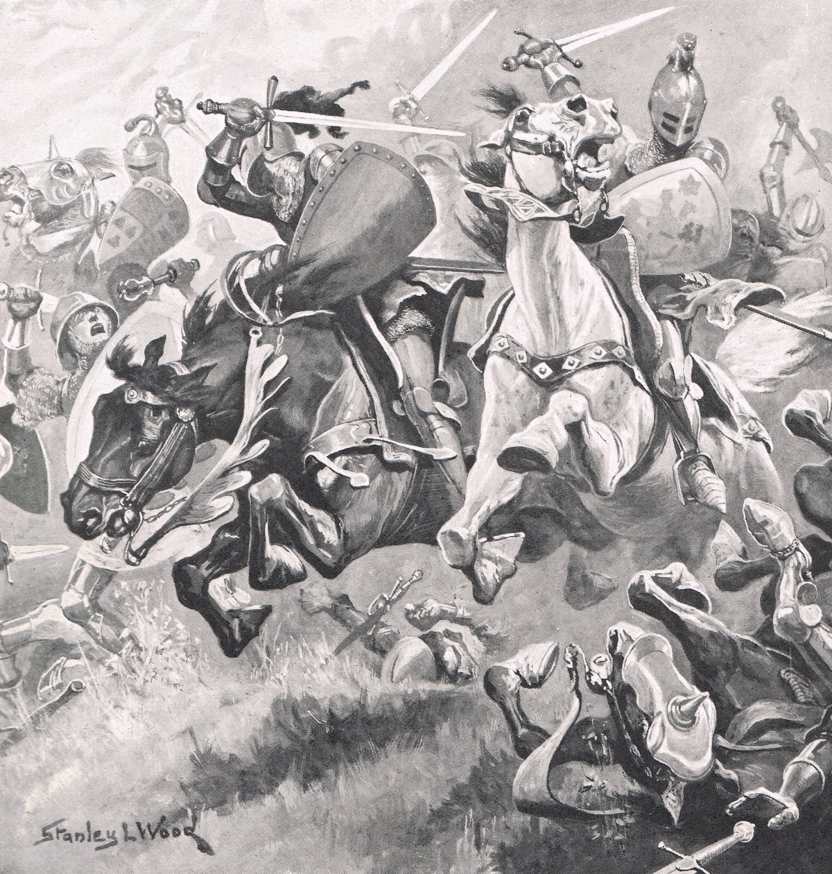Schlacht von Shrewsbury, 21. Juli 1403, Illustration aus 