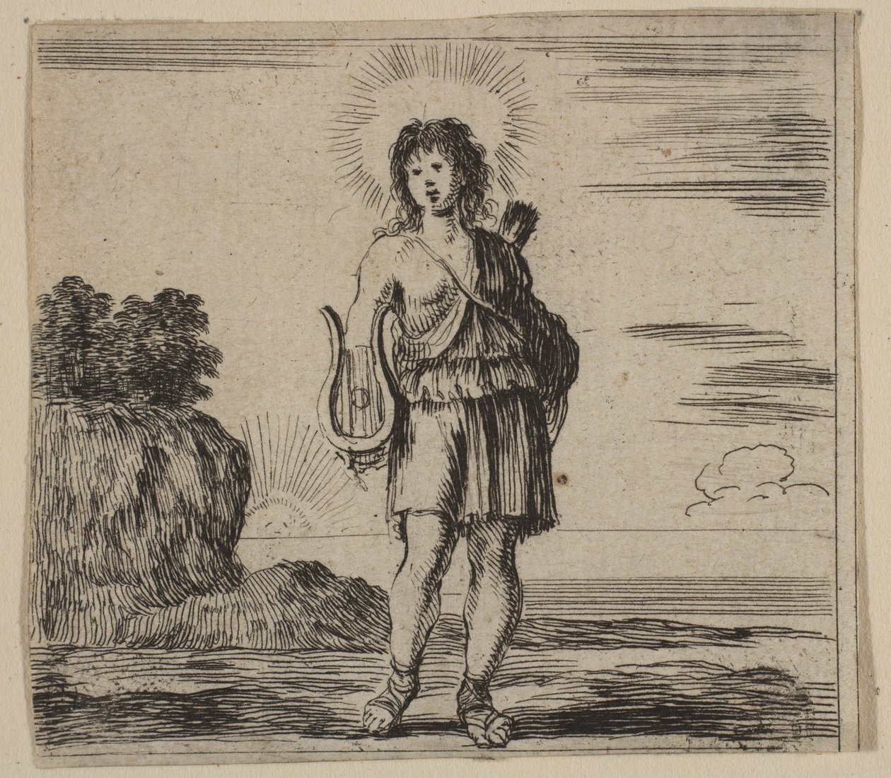 Apollo, aus Spiel der Mythologie von Stefano della Bella