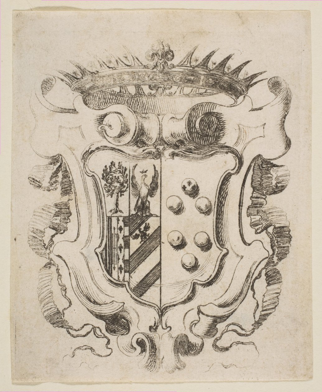 Wappen der Medici mit Della Rovere, 1637 von Stefano della Bella