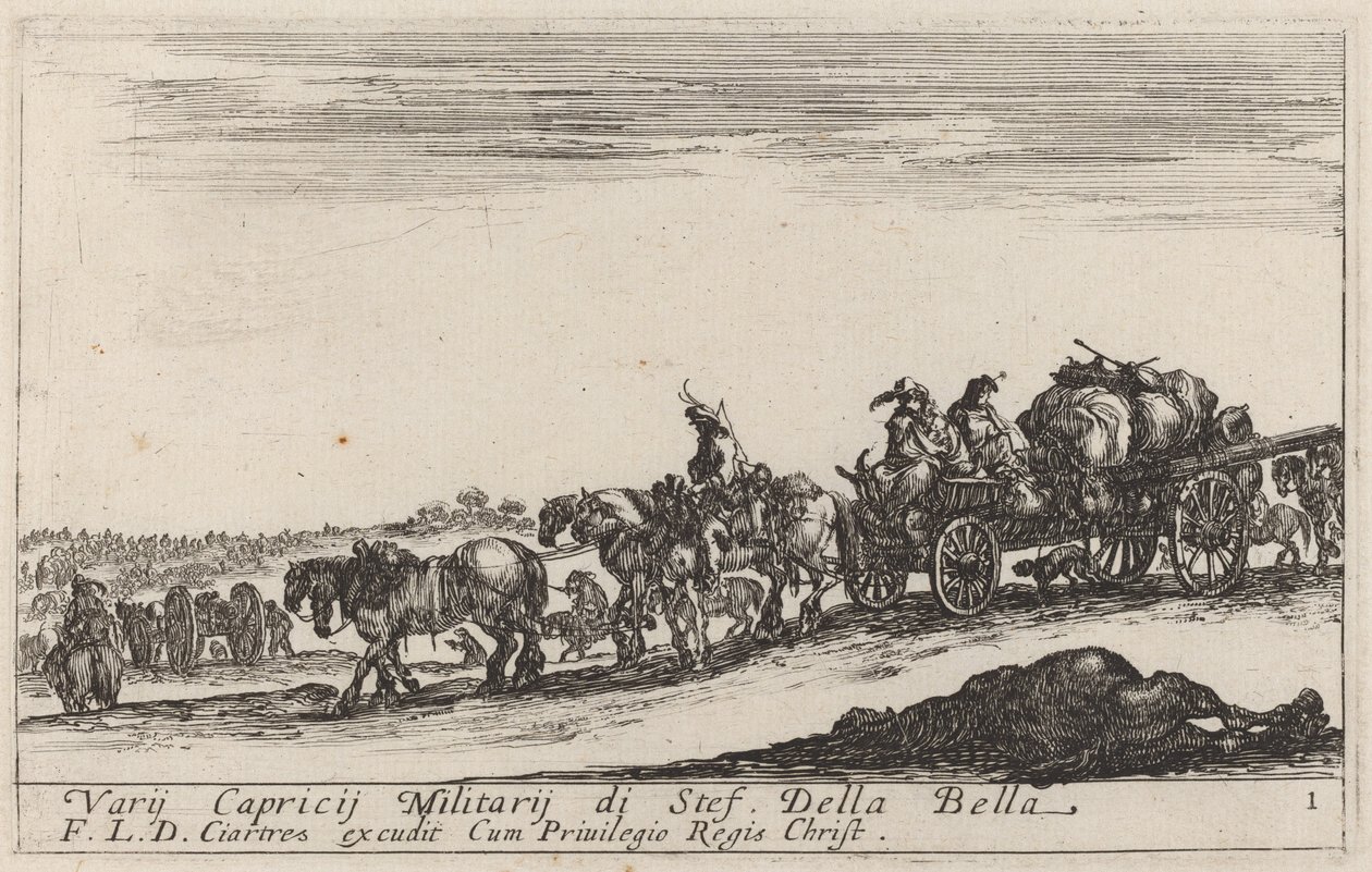 Gepäckzug, ca. 1641 von Stefano della Bella
