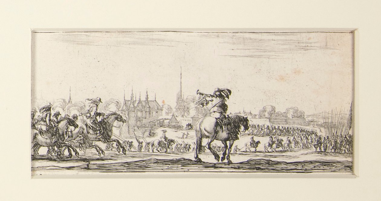 Dessins de quelques Conduites de Troupes, Satz von zwölf Radierungen von Stefano della Bella