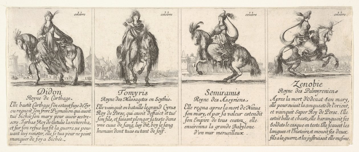 Didon, Tomyris, Semiramis und Zenobie, aus 