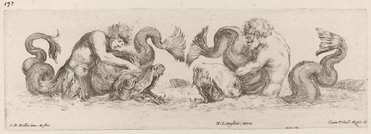 Delfine und Tritonen von Stefano della Bella