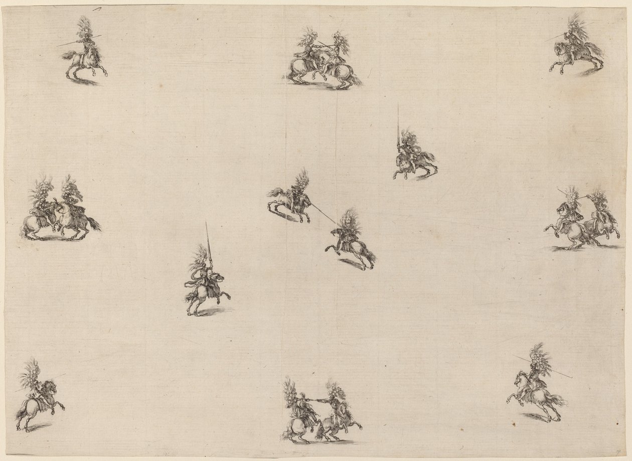 Kämpfende Kavaliere, 1652 von Stefano della Bella